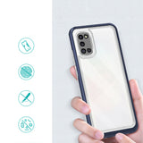 Gennemsigtig 3in1 case til Samsung Galaxy A03s (166) ramme gel cover blå