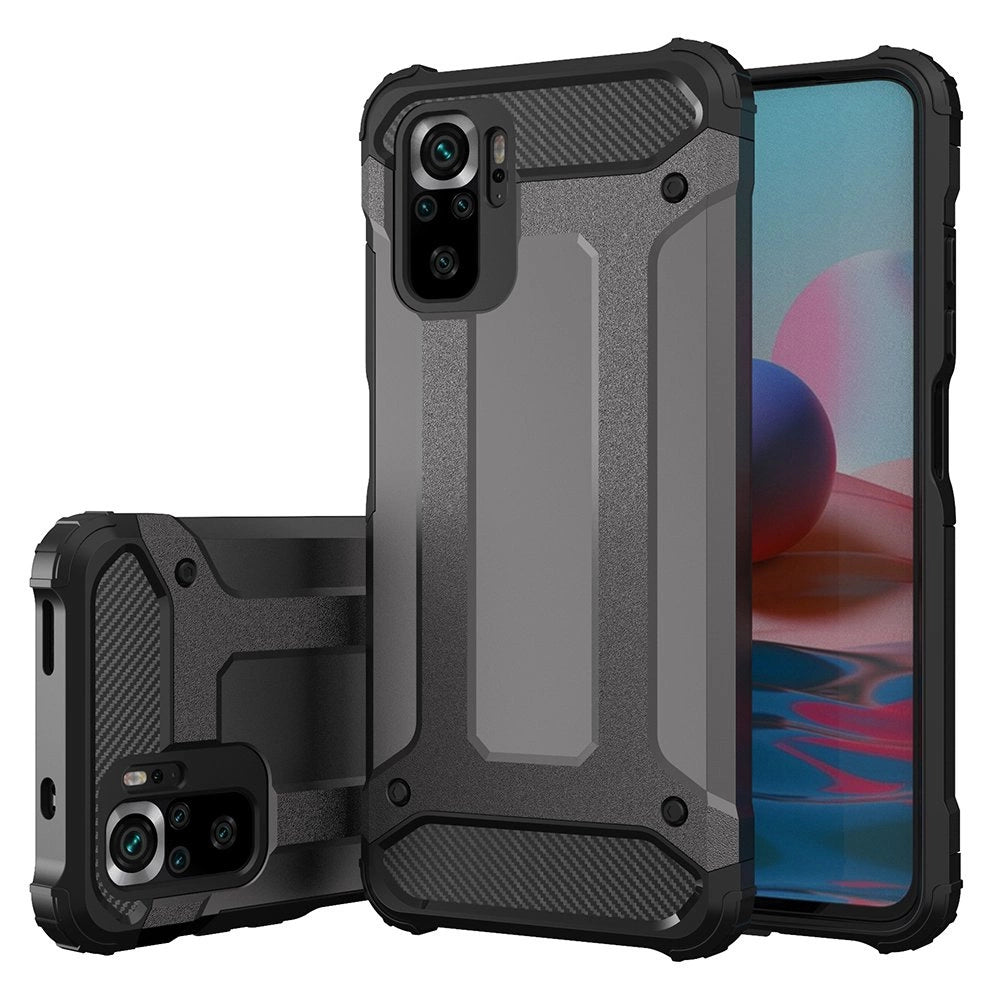 Hybrid Armor Case Tough Rugged Cover til Xiaomi Poco M4 Pro 5G sort