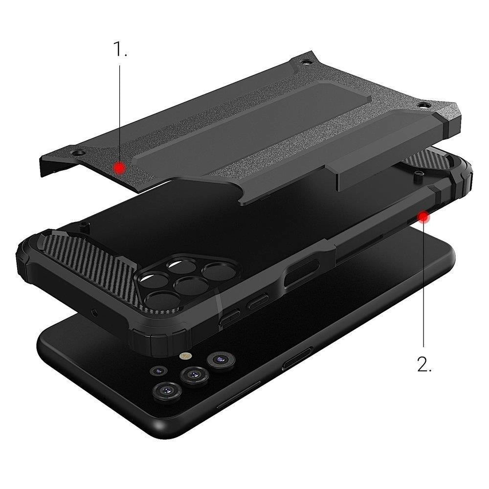 Hybrid Armor Case Tough Rugged Cover til Samsung Galaxy A73 blå