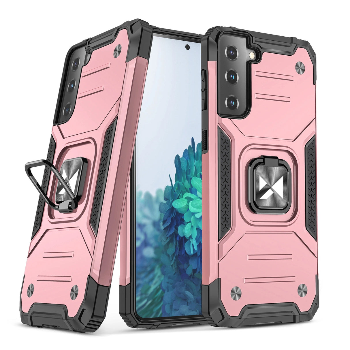 Wozinsky Ring Armor Tough Hybrid Case Cover + Magnetisk Mount til Samsung Galaxy S22 guld