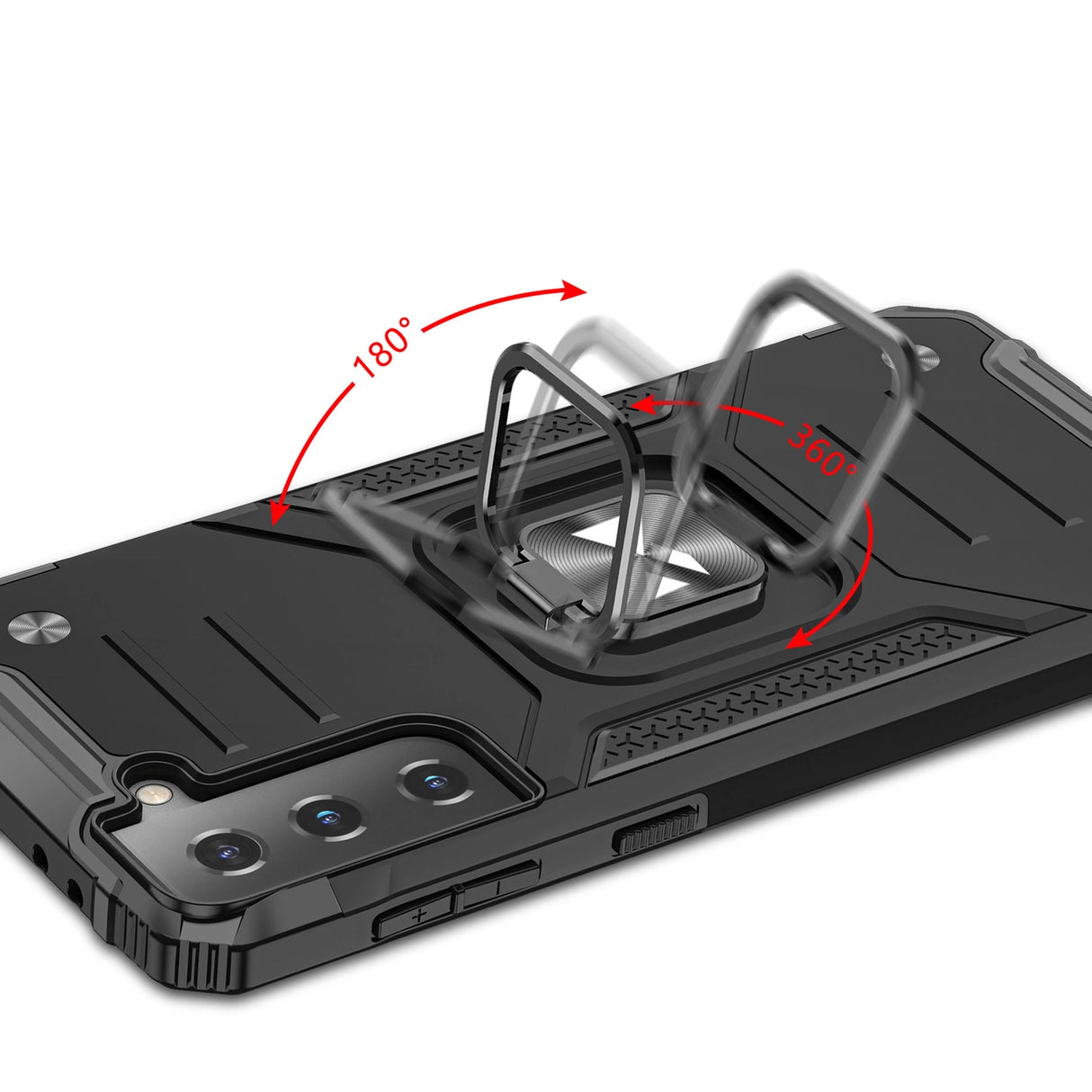 Wozinsky Ring Armor Tough Hybrid Case Cover + Magnetisk Mount til Samsung Galaxy S22 + (S22 Plus) Blå