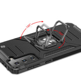 Wozinsky Ring Armor Tough Hybrid Case Cover + Magnetisk Mount til Samsung Galaxy S22 + (S22 Plus) Sort
