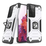 Wozinsky Ring Armor robust hybrid case cover + magnetisk holder til Samsung Galaxy S22 Ultra sølv