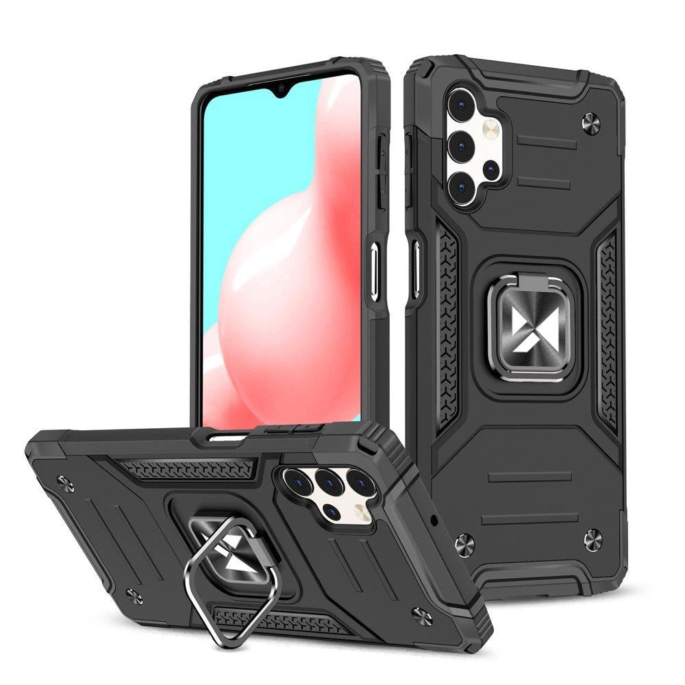 Wozinsky Ring Armor robust hybrid case cover + magnetisk holder til Samsung Galaxy A73 sort