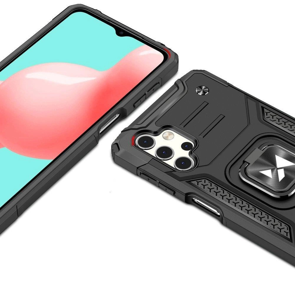 Wozinsky Ring Armor robust hybrid case cover + magnetisk holder til Samsung Galaxy A73 sort