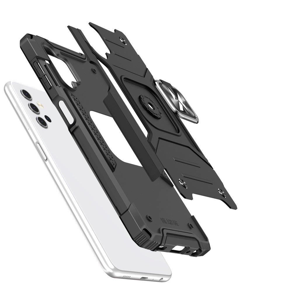 Wozinsky Ring Armor robust hybrid case cover + magnetisk holder til Samsung Galaxy A73 sort