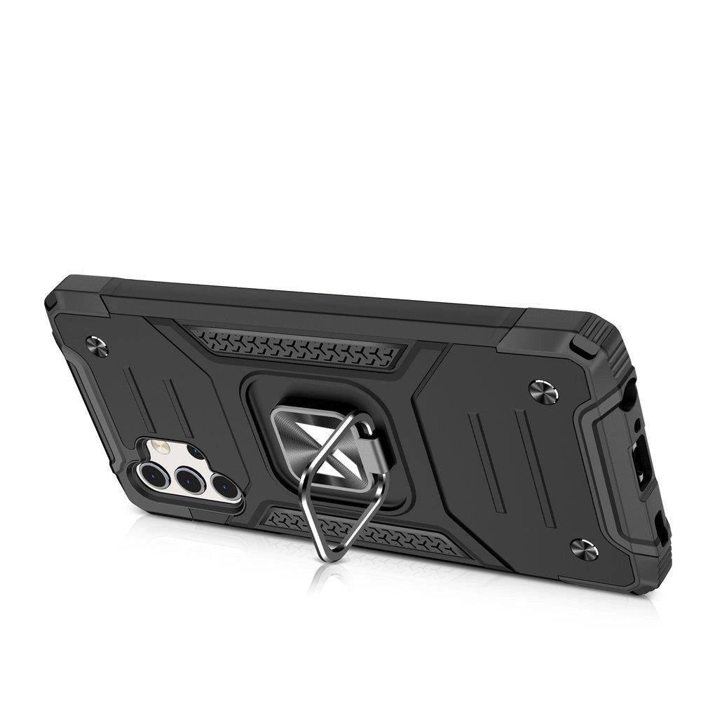 Wozinsky Ring Armor robust hybrid case cover + magnetisk holder til Samsung Galaxy A73 sort