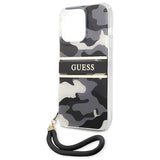 Guess GUHCP13LKCABBK iPhone 13 Pro / 13 6.1" sort/sort hardcase Camo Strap Collection