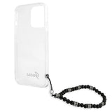 Guess GUHCP13LKPSBK iPhone 13 Pro / 13 6.1" Gennemsigtige hårde tilfælde Black Pearl