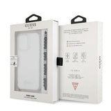 Guess GUHCP13LKPSBK iPhone 13 Pro / 13 6.1" Gennemsigtige hårde tilfælde Black Pearl