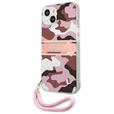 Guess GUHCP13MKCABPI iPhone 13 6.1" pink/pink hardcase Camo Strap Collection