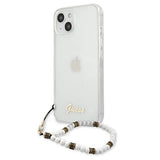 Guess GUHCP13MKPSWH iPhone 13 6.1" Gennemsigtige hardcase White Pearl
