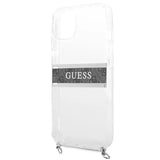 Guess GUHCP13SKC4GBSI iPhone 13 mini 5.4" Gennemsigtig hardcase 4G Gray Strap Silver Chain