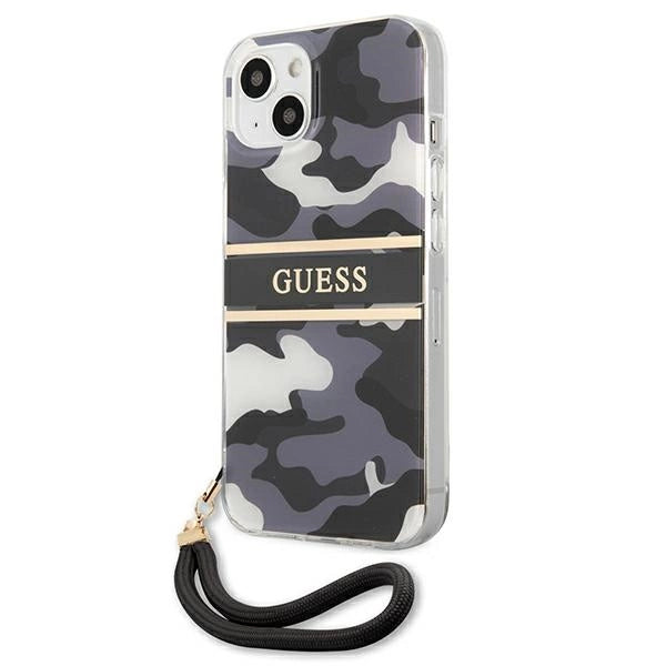 Guess GUHCP13SKCABBK iPhone 13 mini 5.4" sort/sort hardcase Camo Strap Collection