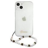 Guess GUHCP13SKPSWH iPhone 13 mini 5.4" Gennemsigtige hardcase White Pearl