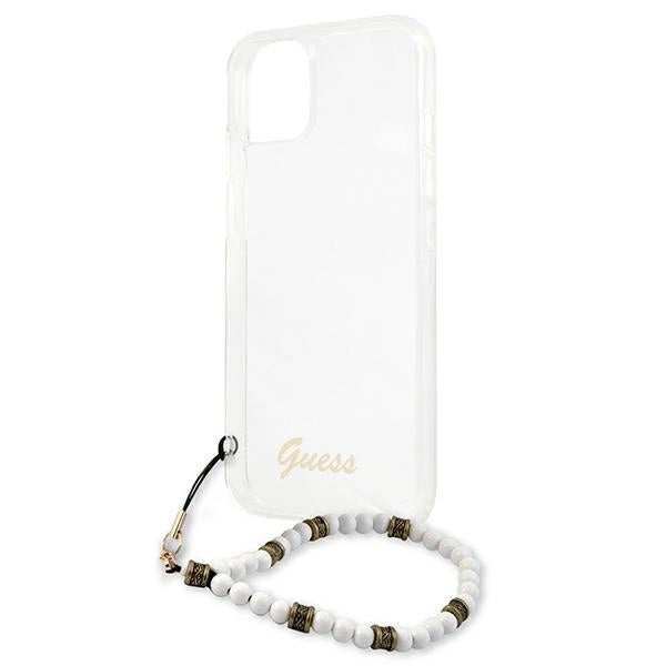 Guess GUHCP13SKPSWH iPhone 13 mini 5.4" Gennemsigtige hardcase White Pearl