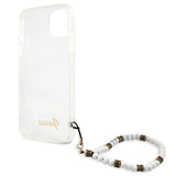 Guess GUHCP13SKPSWH iPhone 13 mini 5.4" Gennemsigtige hardcase White Pearl