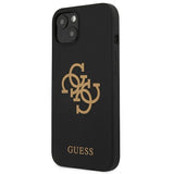 Guess GUHCP13SLS4GGBK iPhone 13 mini 5.4" sort/sort hardcase Silikon 4G Logo
