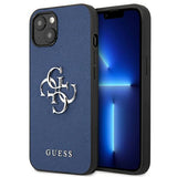 Guess GUHCP13SSA4GSBL iPhone 13 mini 5.4" blå/blå hardcase Saffiano 4G Metal Logo