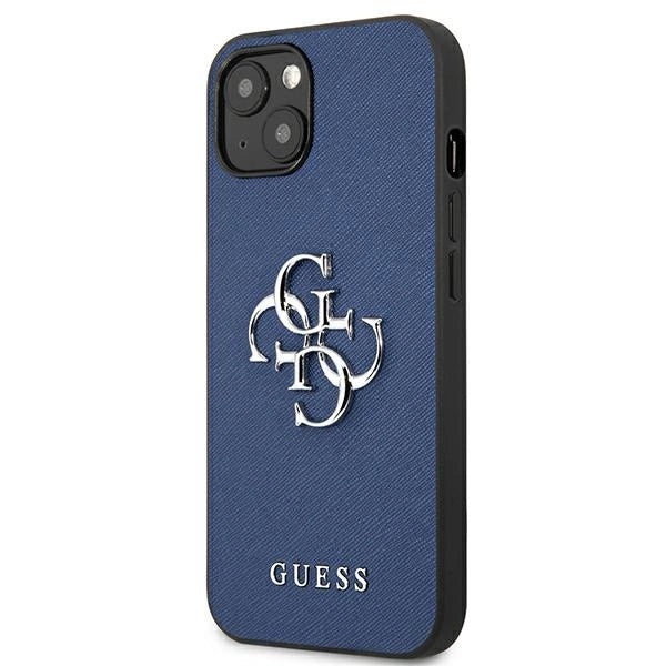 Guess GUHCP13SSA4GSBL iPhone 13 mini 5.4" blå/blå hardcase Saffiano 4G Metal Logo