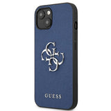 Guess GUHCP13SSA4GSBL iPhone 13 mini 5.4" blå/blå hardcase Saffiano 4G Metal Logo