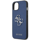 Guess GUHCP13SSA4GSBL iPhone 13 mini 5.4" blå/blå hardcase Saffiano 4G Metal Logo