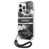 Guess GUHCP13XKCABBK iPhone 13 Pro Max 6.7" sort/sort hardcase Camo Strap Collection