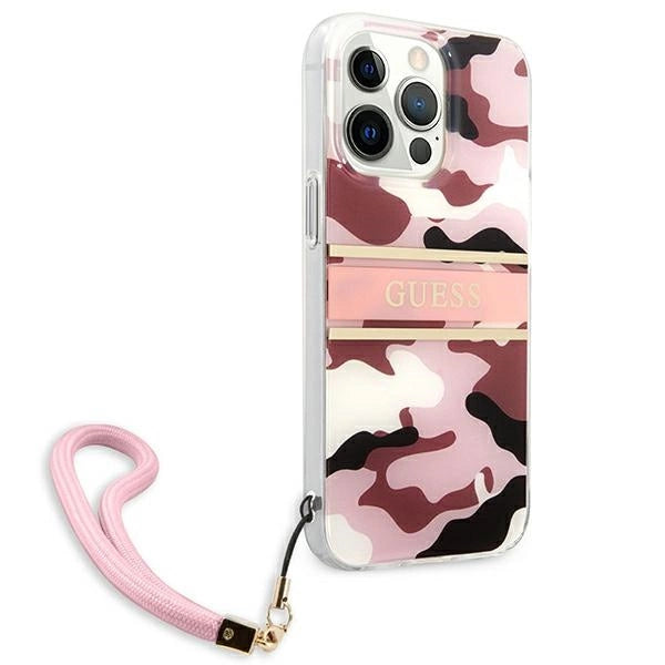 Guess GUHCP13XKCABPI iPhone 13 Pro Max 6.7" pink/pink hardcase Camo Strap Collection