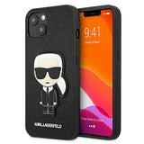 Karl Lagerfeld KLHCP13SOKPK iPhone 13 mini 5,4" sort/sort Saffiano Ikonik Karl ̊s Patch