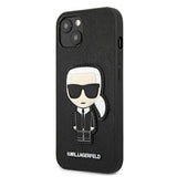 Karl Lagerfeld KLHCP13SOKPK iPhone 13 mini 5,4" sort/sort Saffiano Ikonik Karl ̊s Patch