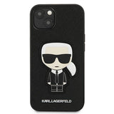 Karl Lagerfeld KLHCP13SOKPK iPhone 13 mini 5,4" sort/sort Saffiano Ikonik Karl ̊s Patch