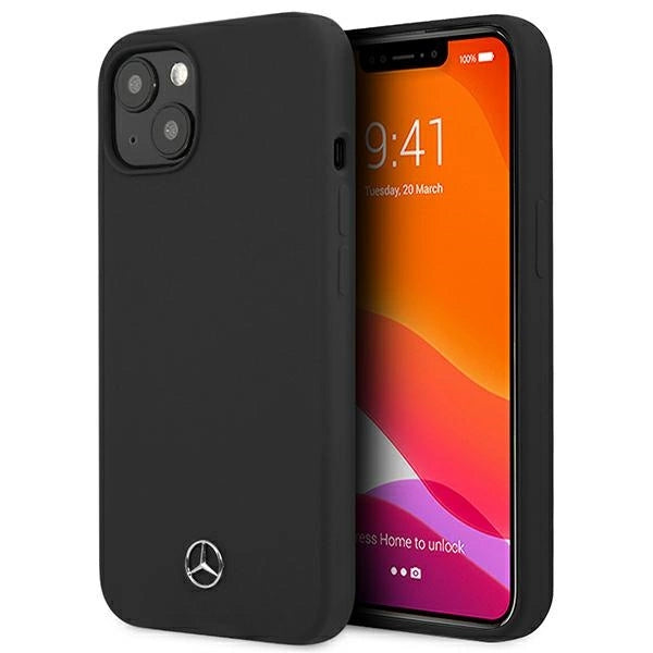 Mercedes MEHCP13SSILBK iPhone 13 mini 5,4" sort/sort hardcase Silicone Line