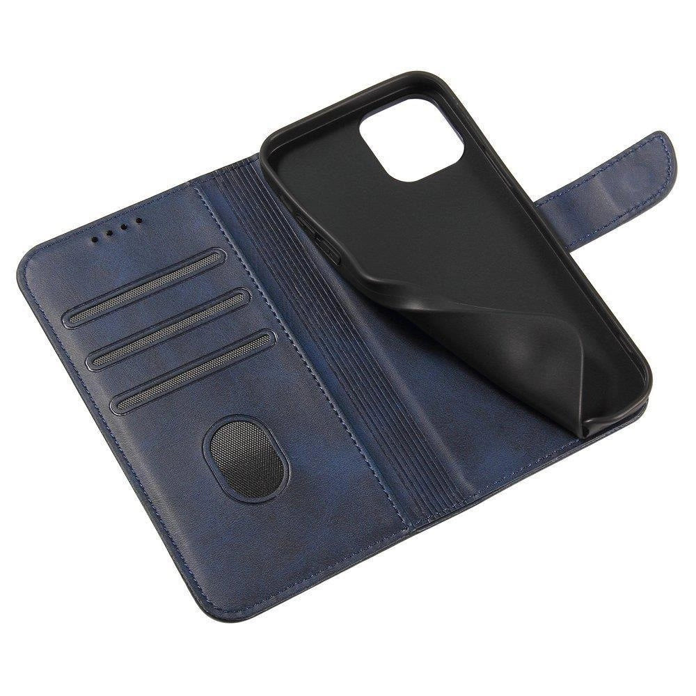 Magnet Case elegant case case cover med en flap og stand funktion Poco M4 Pro 5G blå