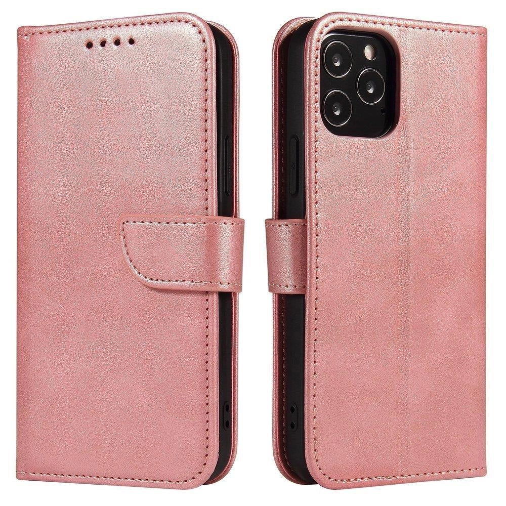 Magnet Case elegant case case cover med en flap og stand funktion Poco M4 Pro 5G pink
