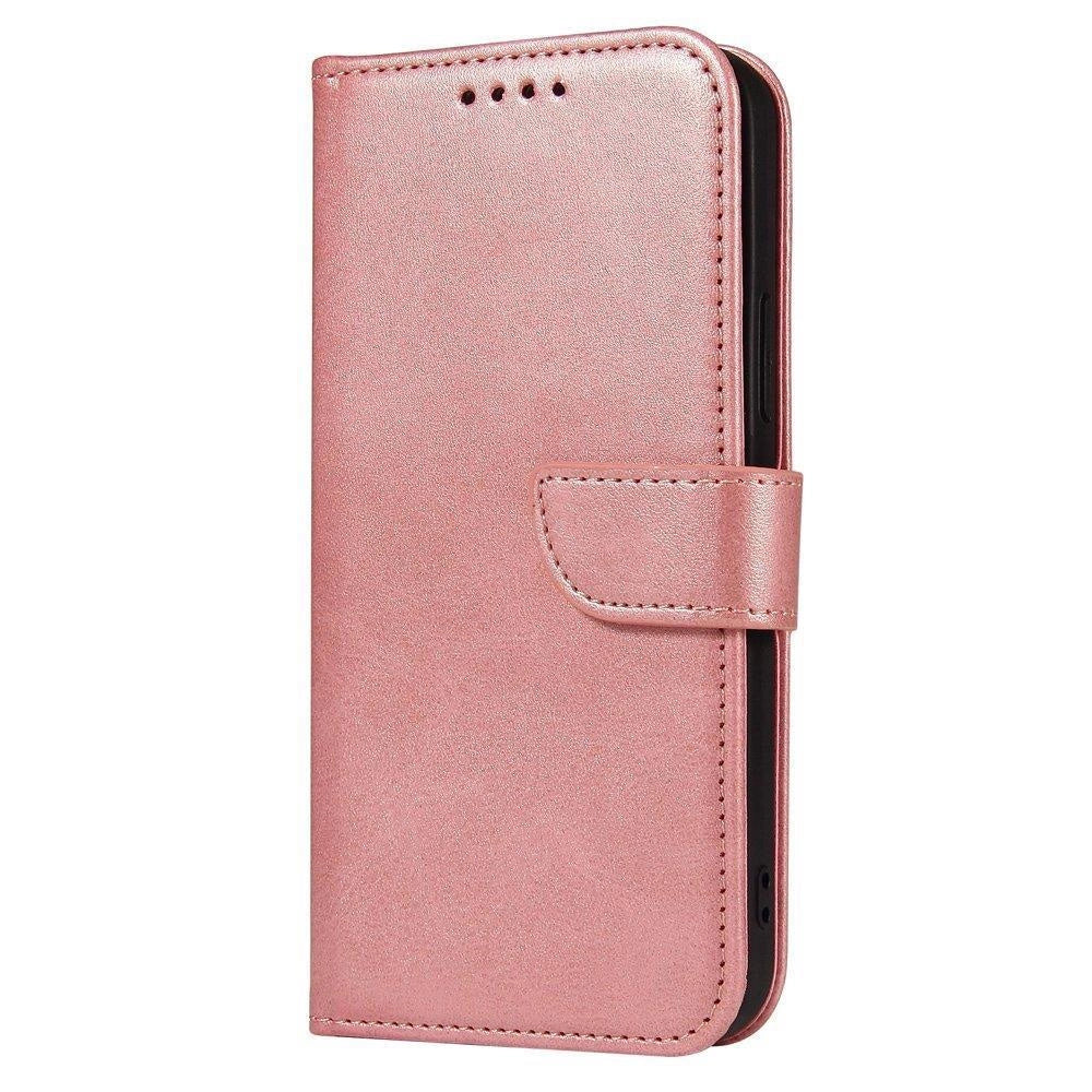 Magnet Case elegant case case cover med en flap og stand funktion Poco M4 Pro 5G pink