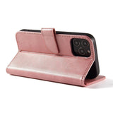 Magnet Case elegant case case cover med en flap og stand funktion Poco M4 Pro 5G pink