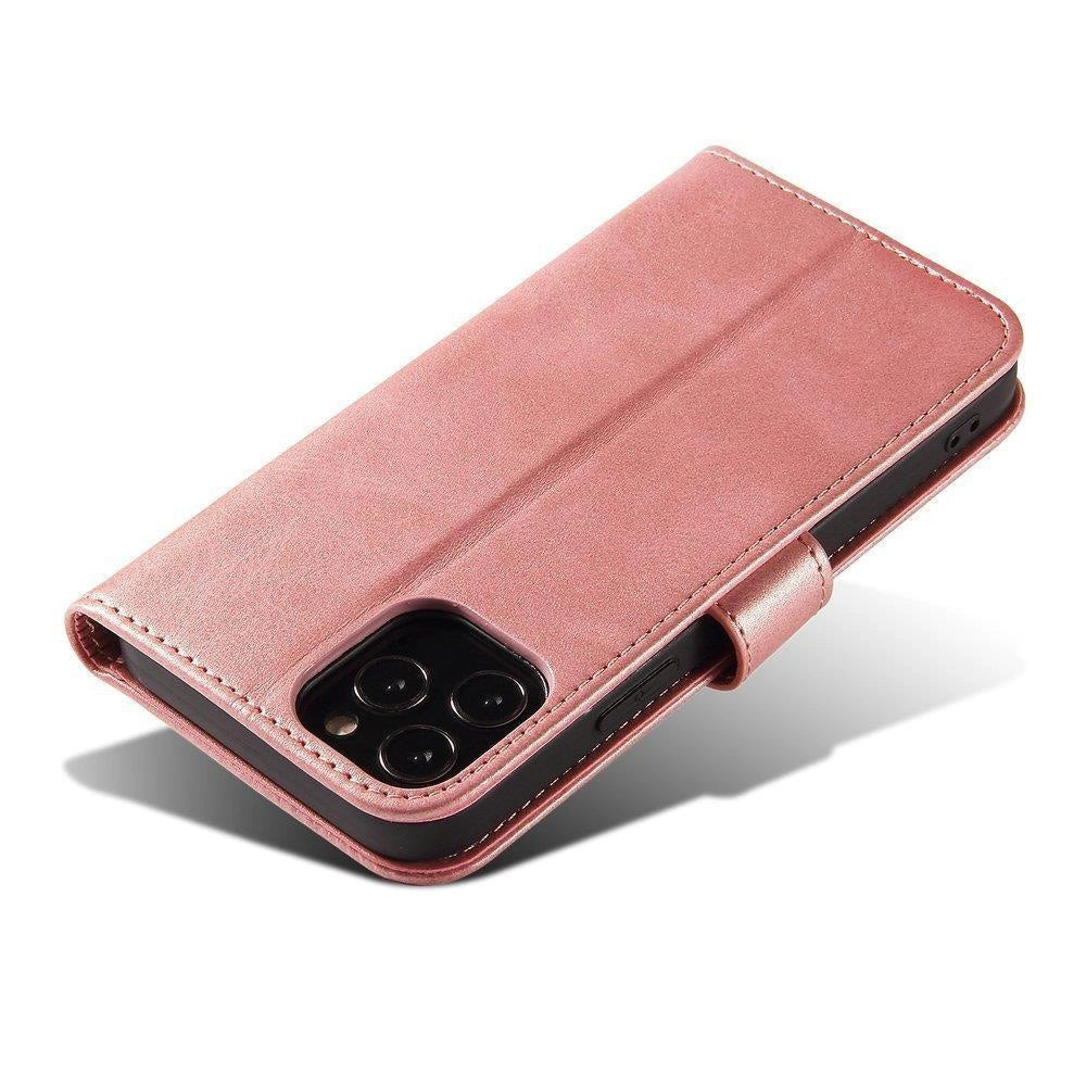 Magnet Case elegant case case cover med en flap og stand funktion Poco M4 Pro 5G pink