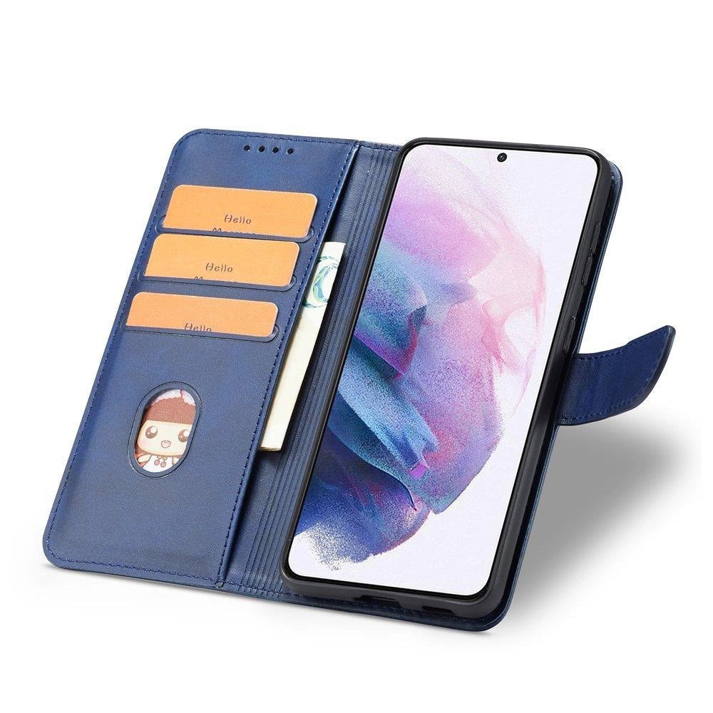 Magnet Case Elegant Case Cover Flip Cover Samsung Galaxy S22 + (S22 Plus) Blå
