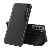 Eco Leather View Case elegant kuffert med flip cover og standfunktion til Samsung Galaxy S22 + (S22 Plus) sort