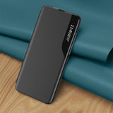 Eco Leather View Case elegant kuffert med flip cover og standfunktion til Samsung Galaxy S22 + (S22 Plus) sort