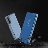 Clear View Case blå cover til Samsung Galaxy S22 + (S22 Plus)