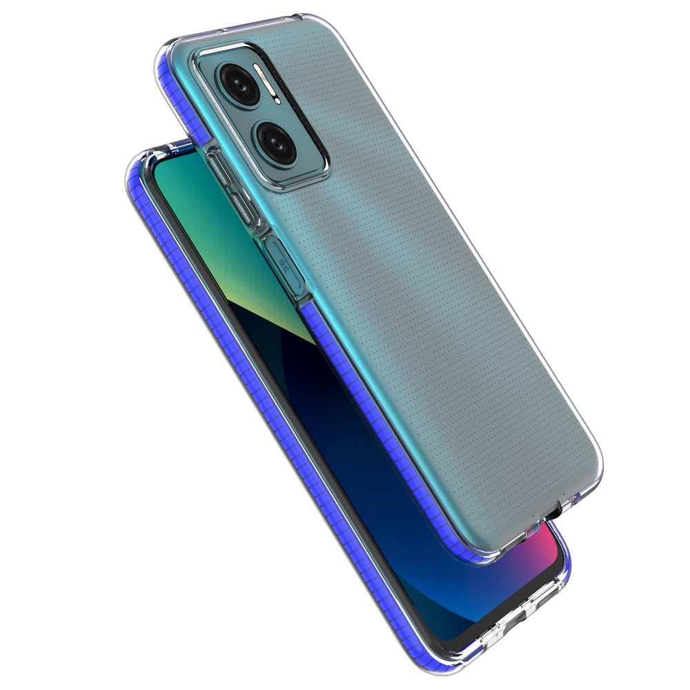 Spring Case cover gel TPU cover med farvet ramme til Xiaomi Redmi 10 lyserød