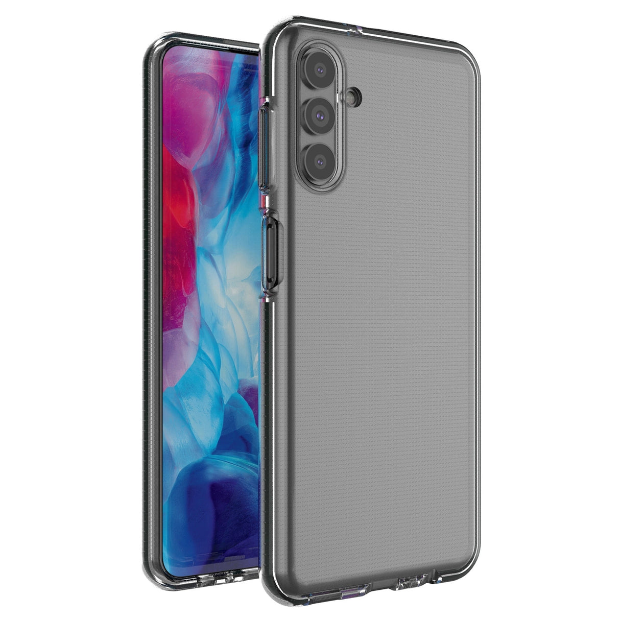 Spring Cover Case gel cover med farvet ramme til Samsung Galaxy A13 5G sort