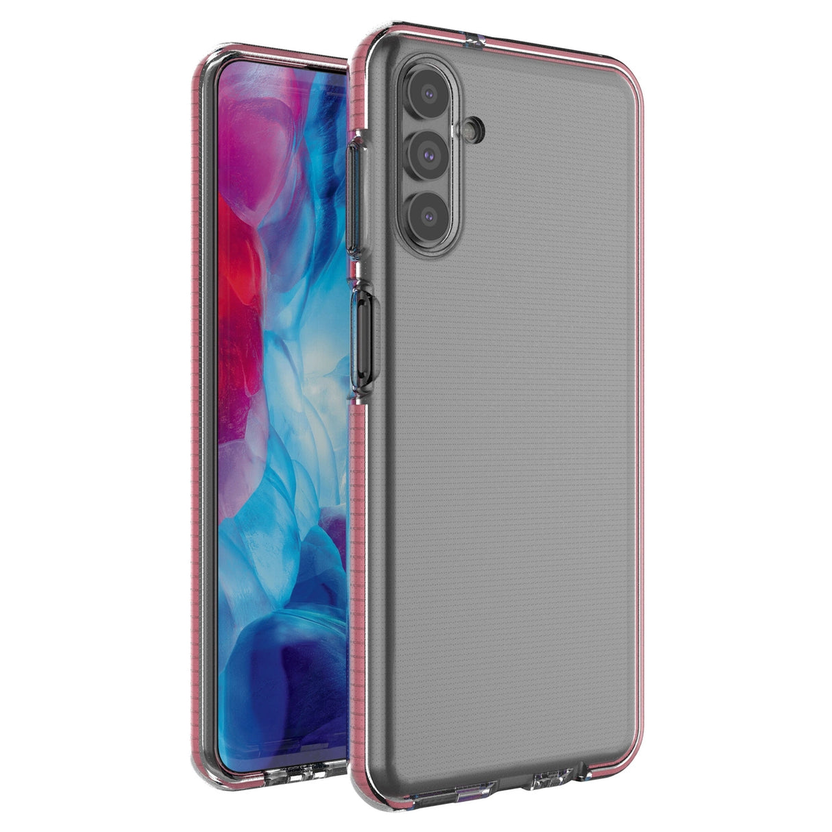Spring Case Cover Gel Cover med Color Frame til Samsung Galaxy A13 5G lyserød