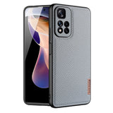 Dux Ducis Fino case nylon dækket cover Xiaomi Redmi Note 11 Pro+ 5G (Kina) / 11 Pro 5G (Kina) / Mi11i HyperCharge / Poco X4 NFC 5G blå