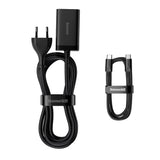 Baseus GaN3 Pro fast charger GaN 2 x USB Type C / 2 x USB 65W PD, QC4.0+, AFC, PPS + cable USB Type C - USB Type C 1m black (CCGP040101)
