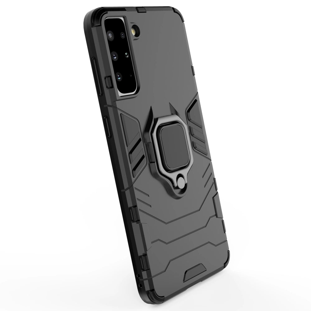 Ring Armor robust hybrid case cover + magnetisk holder til Samsung Galaxy S22 + (S22 Plus) sort