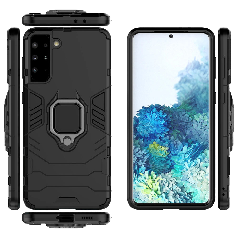 Ring Armor robust hybrid case cover + magnetisk holder til Samsung Galaxy S22 + (S22 Plus) sort