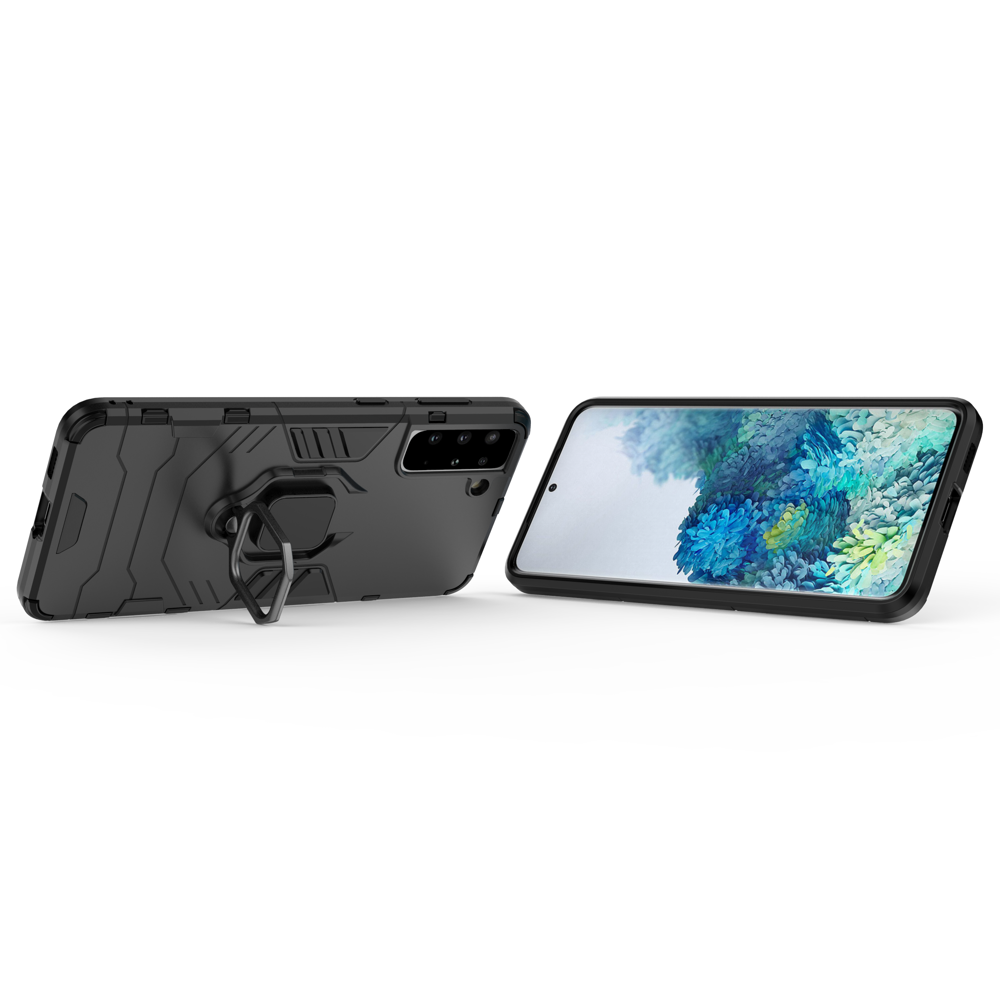 Ring Armor robust hybrid cover + magnetisk holder til Samsung Galaxy S22 + (S22 Plus) sort