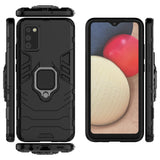Ring Armor robust hybrid case cover + magnetisk holder til Samsung Galaxy A03s (166.5) sort
